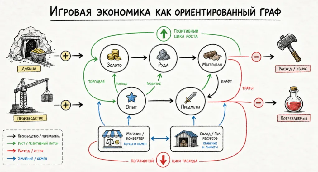 Теория графов в дизайне игровой экономики